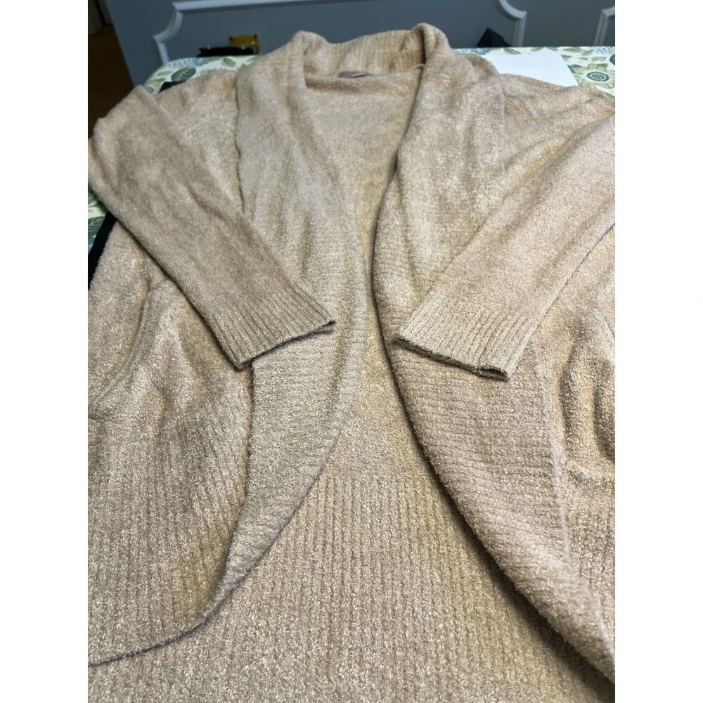 Barefoot Dreams Circle Cardigan CozyChic Lite Open Cardi Sweater Pockets Sz M